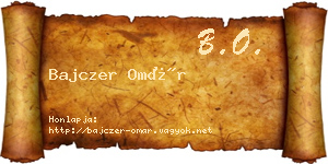 Bajczer Omár névjegykártya